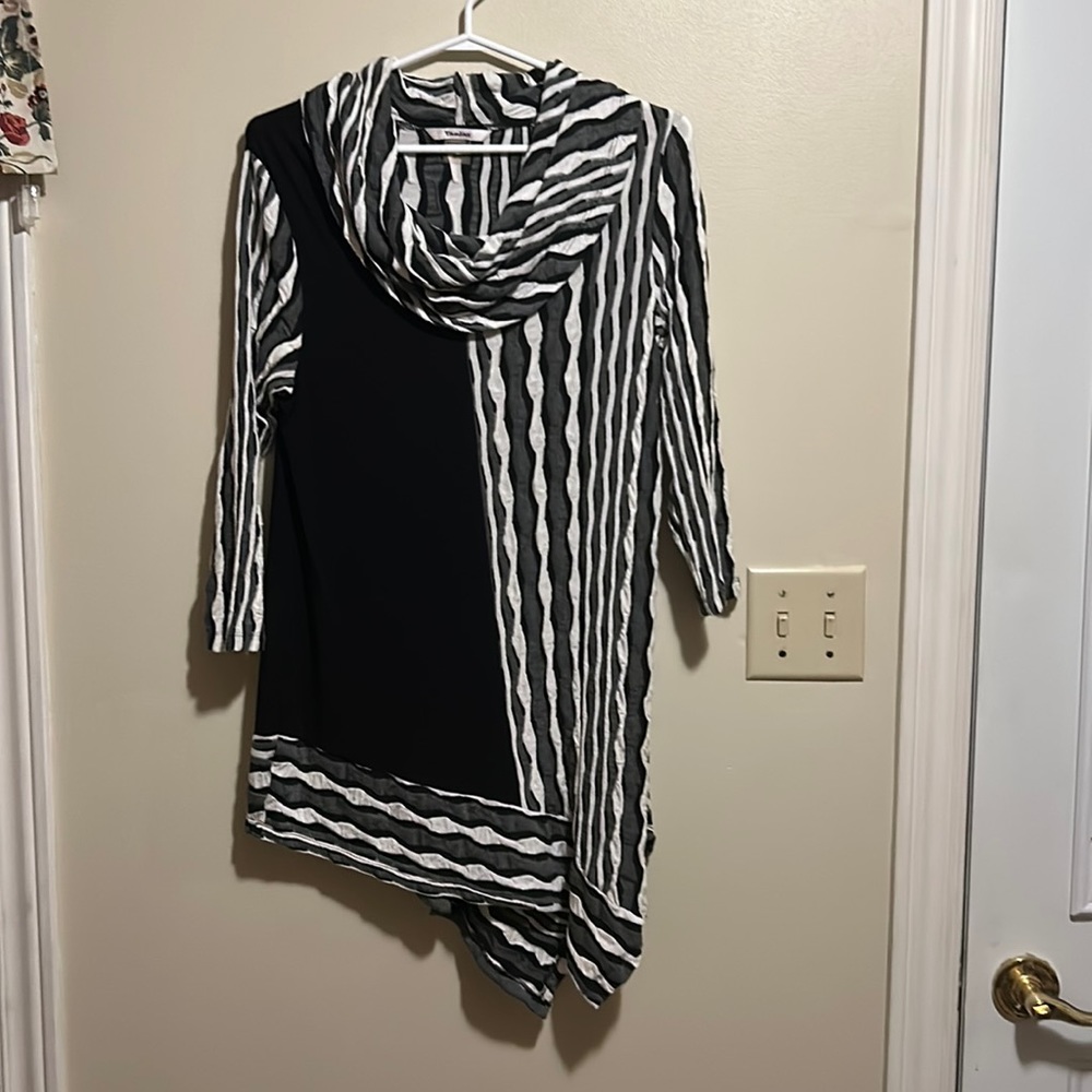 Tan jay asymmetrical tunic ladies medium